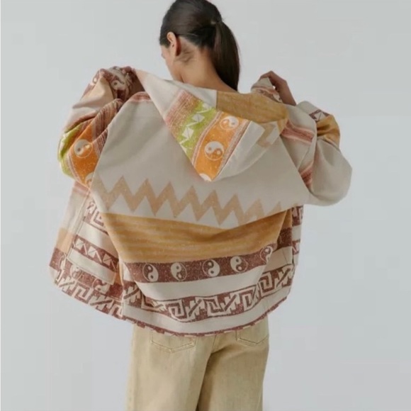 ☀️🧡💛🤎NWT URBAN OUTFITTERS DBG Open Front Jacket with pockets and hood - Picture 13 of 14